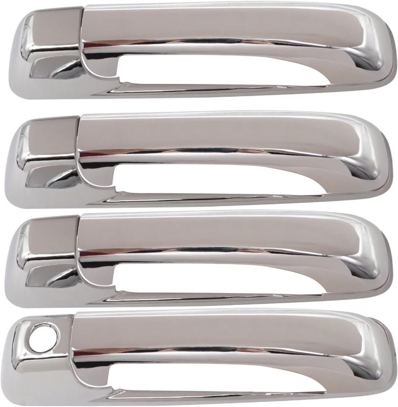 Photo 1 of 4pcs Chrome Side Door Handle Exterior Covers Trim Set Compatible with Dodge Ram 1500 2500 3500 2009 2010 2011 2012 2013 2014 2015 2016 2017 2018
