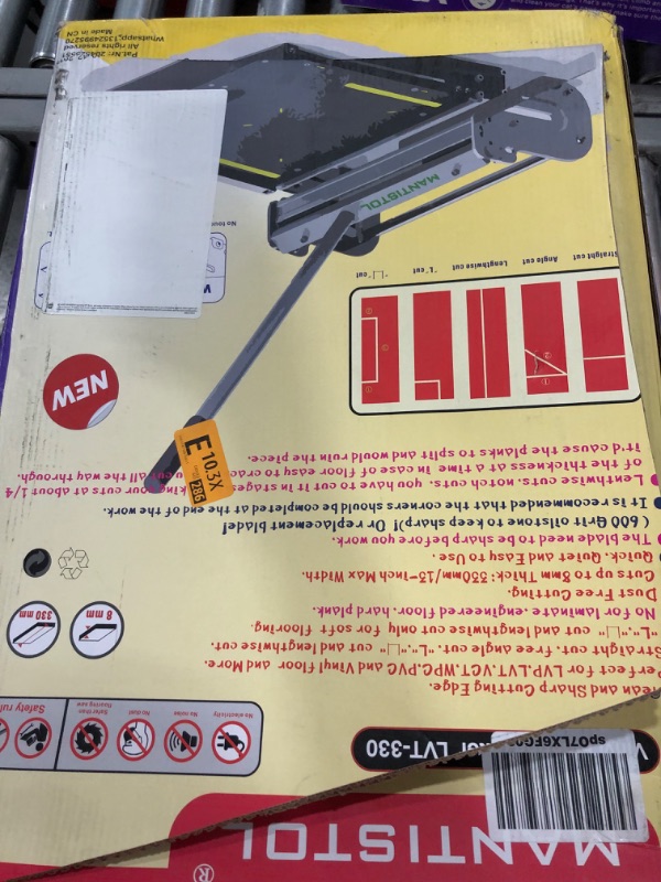 Photo 3 of 13" Pro SPC, LVP, LVT, WPC, RVP, VCT, PVC and Rigid Core Vinyl Flooring Cutter LVT-330; Cuts up to 5/16" (8mm) thick; Best Buy ! 13in Black?red