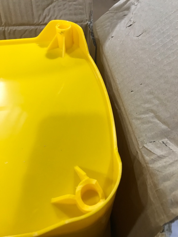 Photo 4 of 5.5 Gal. Yellow Plastic Mop Bucket with Wringer Floor Cleaning, Handle, Wheels, 16.25 in. L X 10.75 in. W X 24.5 in. H
