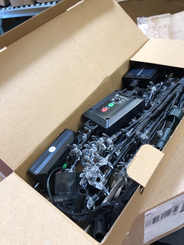 Photo 1 of Spardar 20 LED Solar Powered Firefly Tree Lights, 4 Pack Firefly Lights with Remote Control, 8 Lighting Modes, Waterproof Garden Lights Landscape Decorative for Pathway Patio (20 LED 4pack (Blossom))