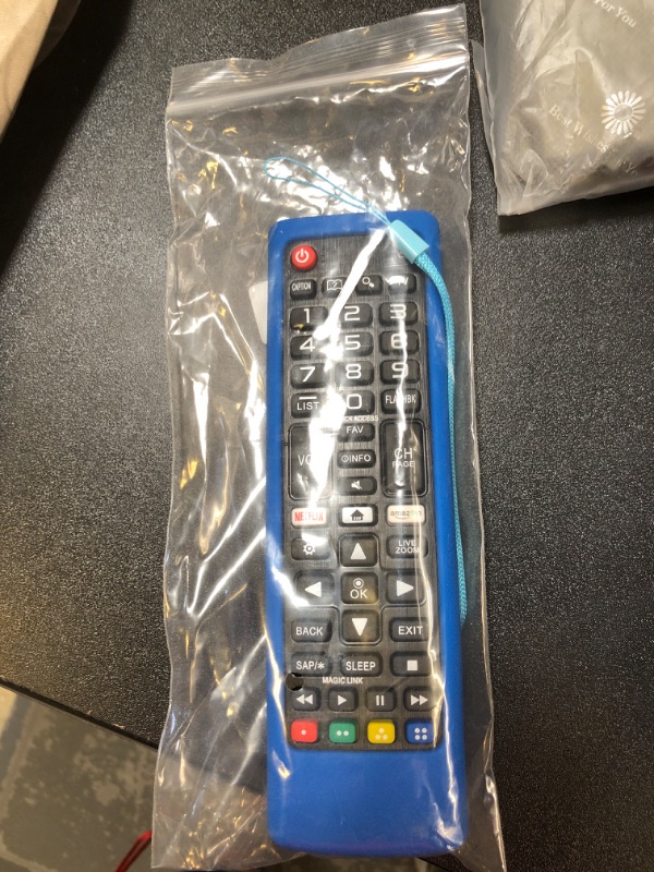 Photo 2 of Rimous Remote Control AKB75375604 AKB75095307 Compatible with All LG LCD LED HDTV 3D OLED Plasma UHD 4K Webos Smart TV, Remote Control Replacement for LG TV with Remote Case Cover(Glowing Blue)