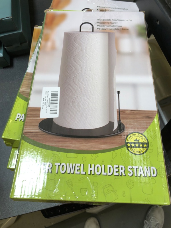 Photo 2 of Paper Towel Holder,Free-Standing Kitchen roll Holder for Kitchen Bathroom