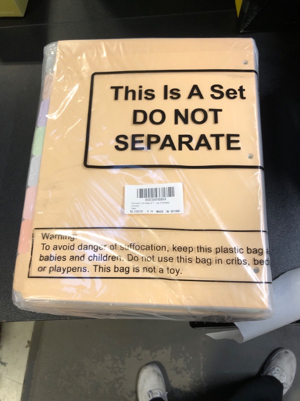 Photo 2 of Honoson 24 Sets 8 Tab Binder Dividers for 3 Ring Binders 8.5 x 11 Inch Paper Multicolor Dividers with Plastic Film 3 Hole Punched Page Dividers Sturdy Binder Index Dividers for School (Fantasy Colors)