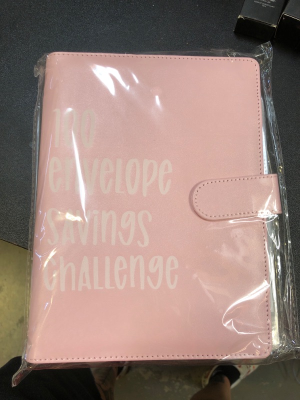 Photo 2 of 100 Envelope Challenge Binder, Money Saving Challenge Book - Easy & Fun Way to Save $5,050, Envelopes Money Saving Challenge Budget Binder, Savings Challenges Binder, Budget Binder with Cash Envelopes PINK