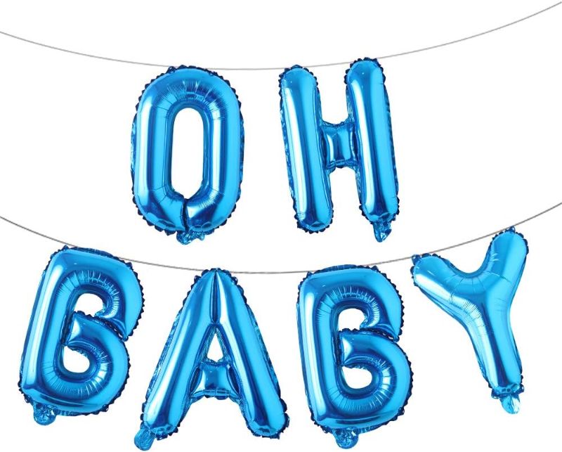Photo 1 of TONIFUL OH BABY Letter Foil Balloons - 16 Inch blue
Baby Shower Banner Gender Reveal Party Decoration Baby Birthdays Party Hanging Kit