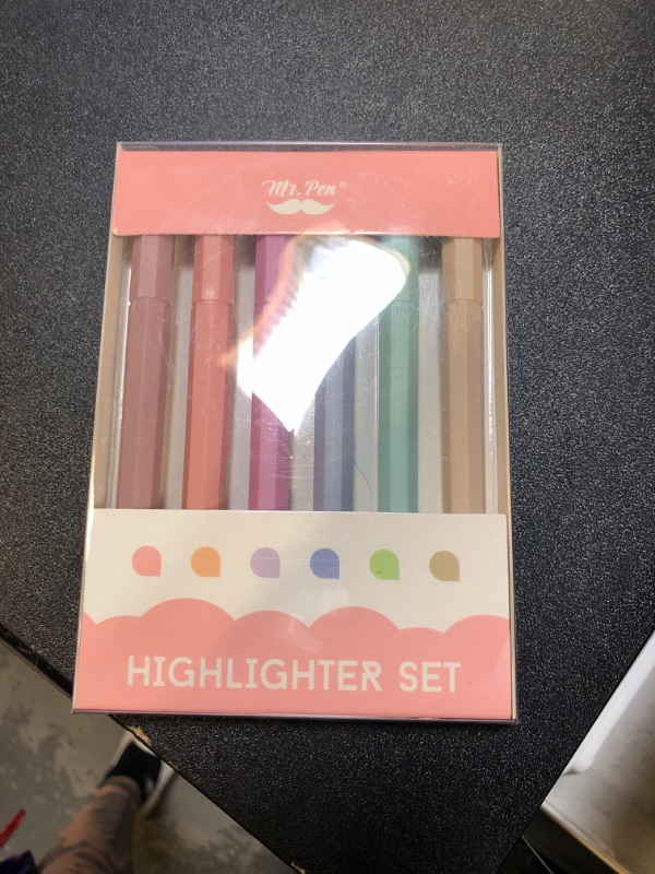 Photo 1 of Mr. Pen- Aesthetic Highlighters, 6 Pack, Muted Pastel Color, Chisel Tip, No Bleed Bible Highlighter, Assorted Colors, School Supplies