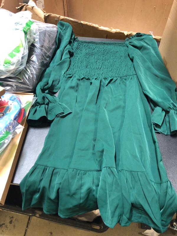 Photo 1 of small green off the shoulder dress