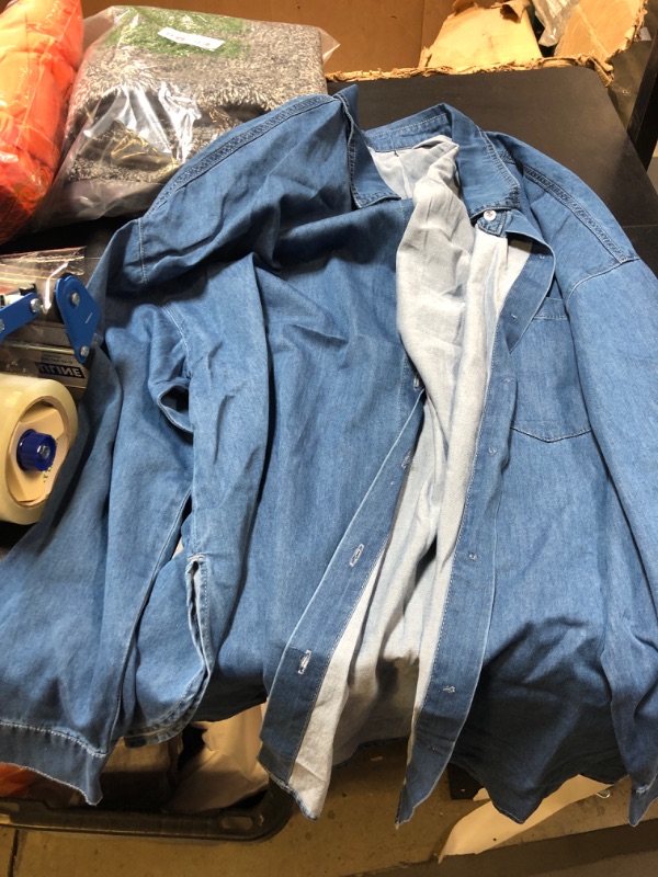 Photo 1 of xl blue button down shirt 