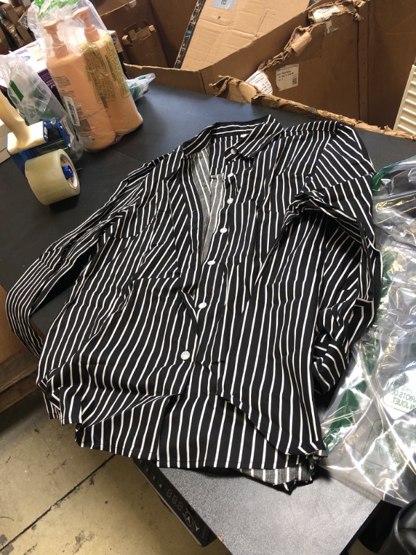 Photo 1 of large striped button down 