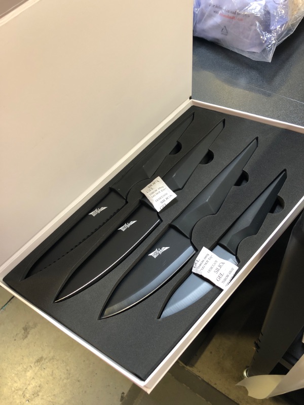 Photo 2 of Edge of Belgravia PRECISION 4 Piece Kitchen Knives Set Non Stick Stainless Steel Blades…