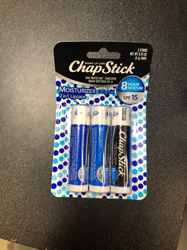 Photo 1 of Chapstick Lip Tube (Pack of 3) Original