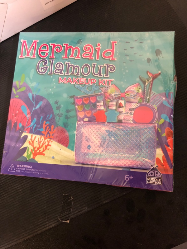 Photo 2 of Kids Makeup Kit for Girls Ages 5-12 - Real Mermaid Makeup for Kids, Mermaid Gifts for Girls 5-12, Makeup Sets for Girls 5 6 7 8 9 10 11 12 Years Old, 5-12 Year Old Girl Gift Make Up Toy