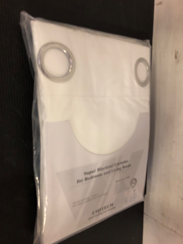 Photo 1 of 1pc---White Curtain  Panel 63in