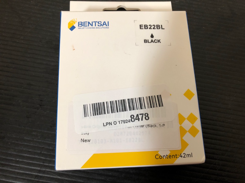 Photo 1 of BENTSAI INKJET CODING SOLUTIONS EB22BL BLACK
