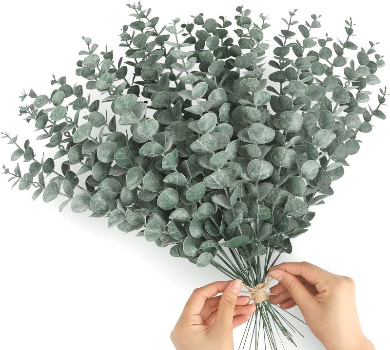 Photo 1 of  FUNARTY 30pcs Eucalyptus Stems Decor Faux Greenery Stems Green Decor Artificial Flowers  
