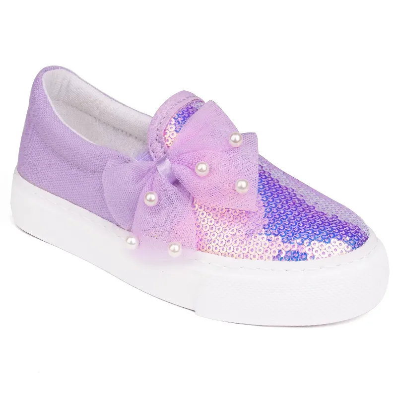 Photo 1 of size 11  Girls Kids Sneakers Loafer Shoes Toddler Slip On Sequins Glimmer Glitter Sparkle  