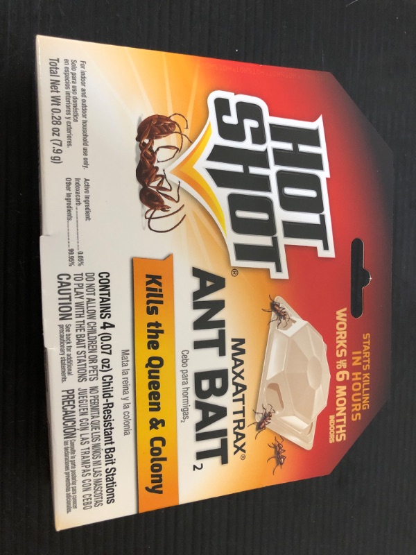 Photo 1 of Hot Shot Ant Bait, 1 Pack, 4 count , Ant Bait Traps