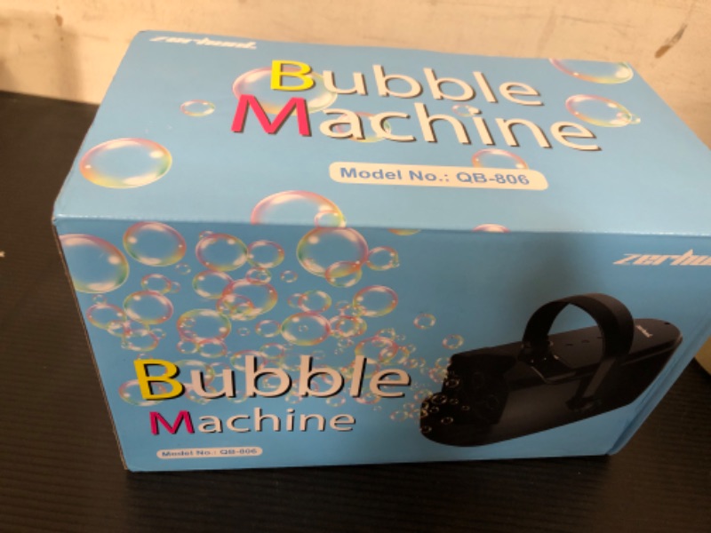 Photo 2 of Bubble Machine Durable Automatic Bubble Blower, 8000+ Bubbles Per Minute Bubbles for Kids Toddlers Bubble Maker Operated by Plugin or Batteries Bubble Toys for Indoor Outdoor Birthday Party Light-black