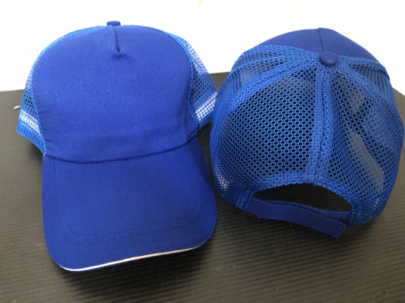 Photo 2 of 2pcs---Mens and Womens Solid Color Baseball Cap Unise Mesh Breathable Hat Cotton Adjustable Caps Dad Hat
