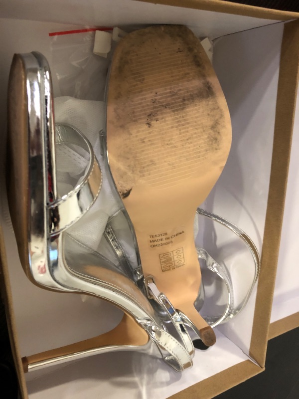 Photo 2 of  Silver Sandals for Wedding or Forma Size  9.5
