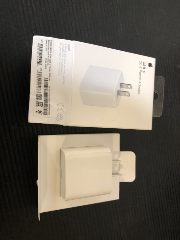 Photo 2 of Apple 20W USB-C Power Adapter - iPhone Charger with Fast Charging Capability, Type C Wall Charger
