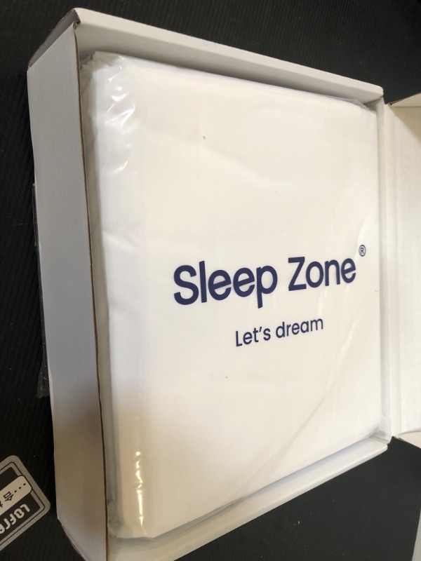 Photo 1 of SLEEP ZONE Extra Deep Pocket Queen Sheet Set 4 Piece - Super Soft Brushed Microfiber Bedding Sheets Set Fits Deep Mattress Upto 21 inches (White, Queen) White Extra Deep Pocket - Queen