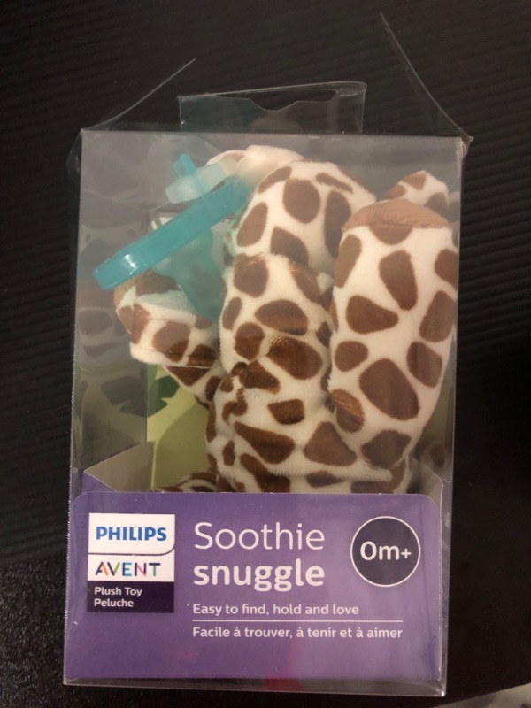 Photo 2 of Philips AVENT Soothie Snuggle Pacifier Holder with Detachable Pacifier, Giraffe
