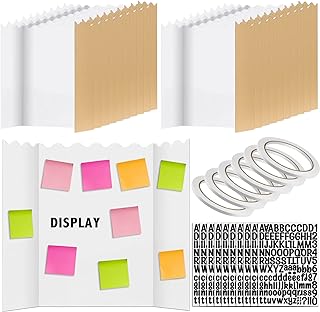 Photo 1 of 10 Pack Presentation Board Trifold Poster Board Tri Fold Display Board Foldable Project Paperboard with 10 Sheets Letter Sticker 3 Rolls of Double Sides Adhesive Tape(White, 16 x 24 Inch) https://a.co/d/fyURgQc