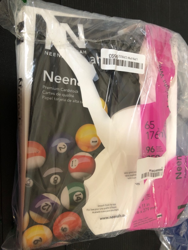 Photo 2 of Neenah Premium Cardstock, 8.5" x 11", 65 lb/176 gsm, Bright White, 250 Sheets (91904)