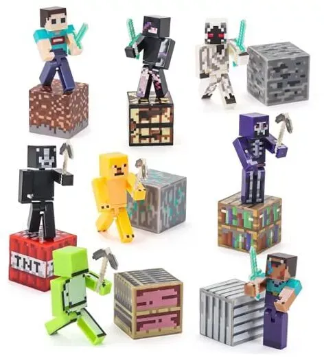 Photo 1 of Action Figures Collection Figure Set - 8Pac Pixelated Video-Game Characters, Action Toy to Create, Explore and Survive, Collectible Gift for Fans