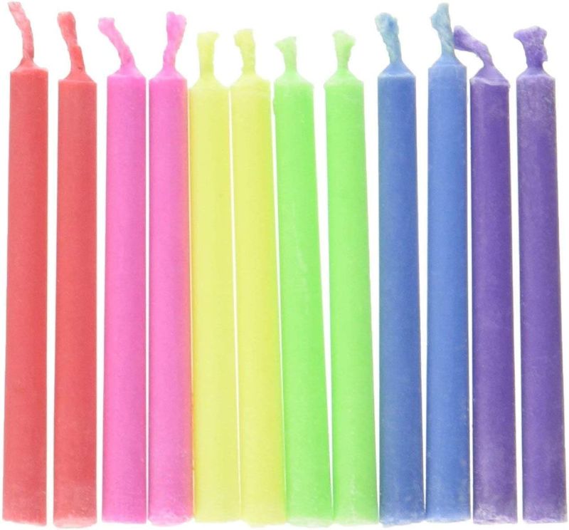 Photo 1 of 1box 12pcs--Colorflame Birthday Candles with Colored Flames - Birthday, Party, Cake Decor - 12 Candles Per Box (Pack of 2) 12 Count (Pack of 2)