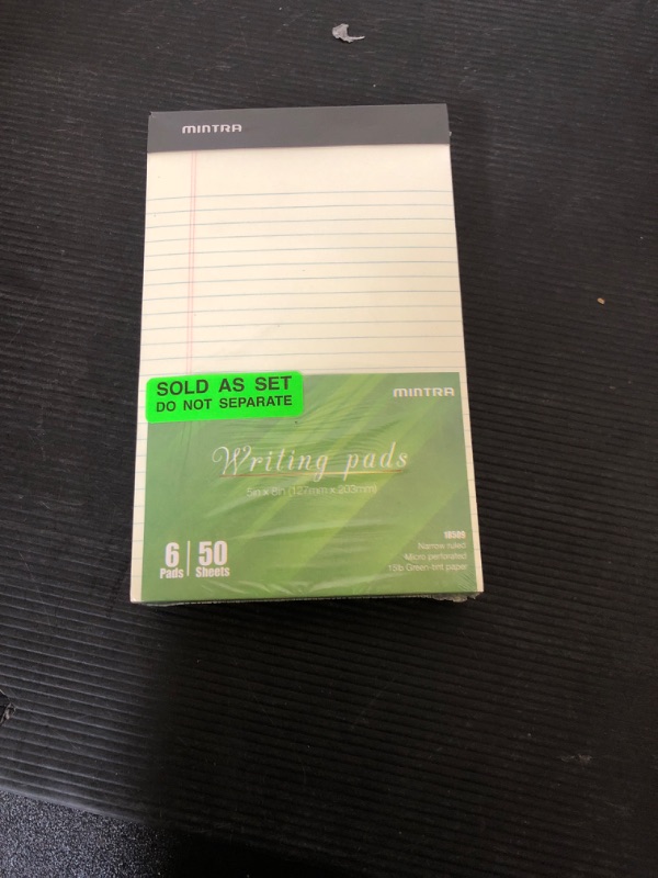 Photo 2 of Mintra Office Legal Pads, ((Basic 6pk - (Green Paper) (5in x 8in (Narrow Ruled), 6pk (Green Tint)) 5in x 8in (Narrow Ruled) 6pk (Green Tint)