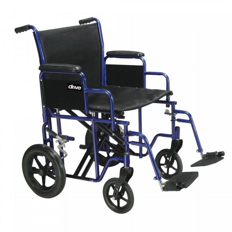 Photo 1 of Drive Medical BTR22-R Bariatric Heavy Duty Transport Wheelchair, BLUE