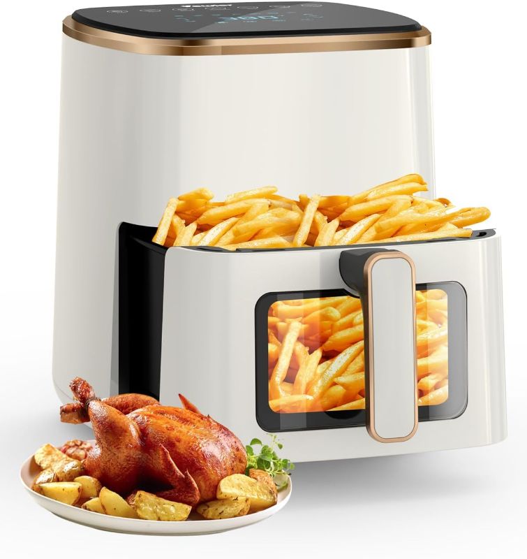 Photo 1 of Air Fryer, VEWIOR 5.3Qt Airfyer with Viewing Window, 7 Custom Presets Large Air Fryer Oven with Smart Digital Touchscreen,Non-stick and Dishwasher-Safe Basket
