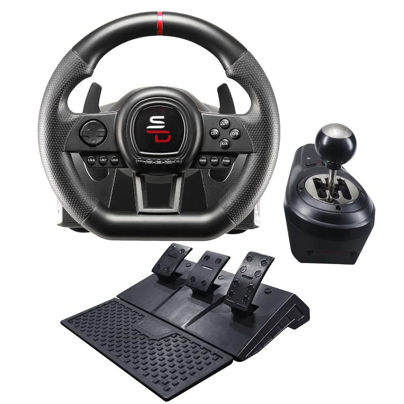 Photo 1 of SUBSONIC Superdrive - GS650-X steering wheel with manual shifter, 3 pedals, and paddle shifters for Xbox Serie X/S, PS4, Xbox One (programmable for all games)
