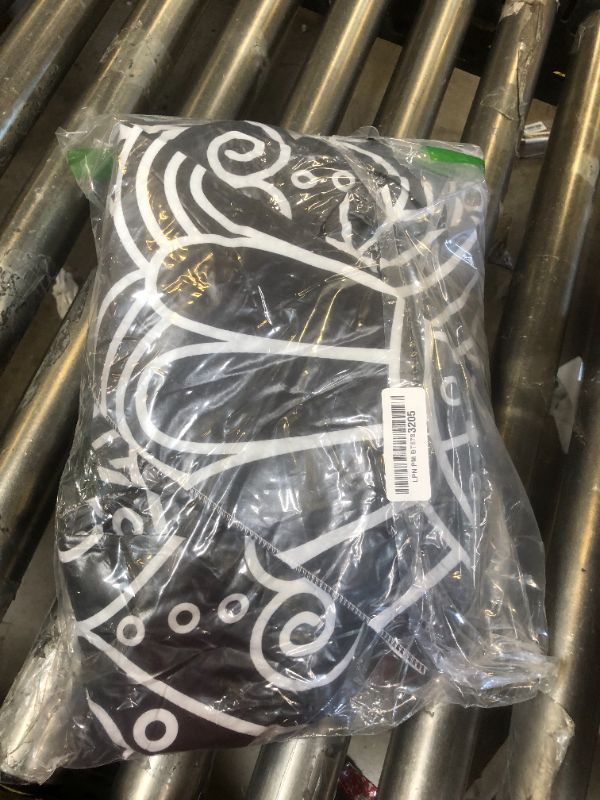 Photo 1 of Fitted Picnic Table Cover with Bench Covers Vinyl Waterproof Elastic Edges Fitted Rectangle Tables Patio Tablecloth Camping Gear and Essentials Rv Accessories Road Trip Supplies Car Travel Must Haves Black Mandala 72x30in