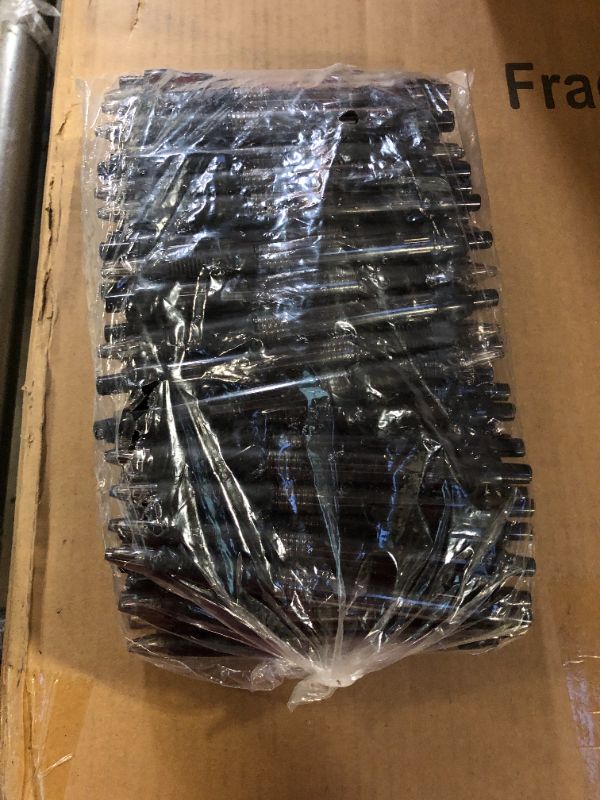 Photo 1 of 100 Pcs Bulk Retractable Ballpoint Pens Retractable Black Ballpoint Pens with soft Grip 0.7 mm Black Ink Pens in Bulk Medium Point Click Pens for School Office