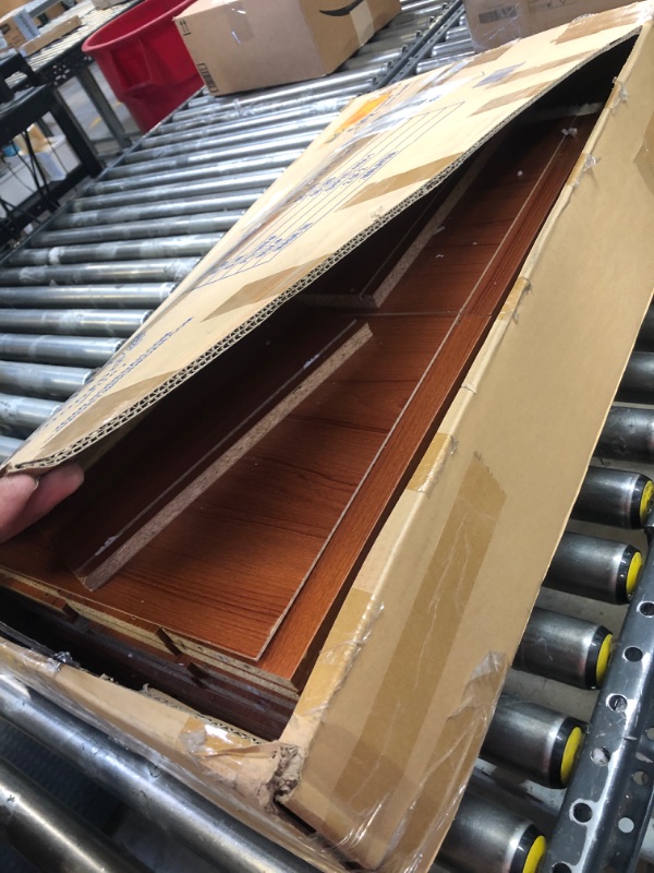 Photo 1 of Hodedah 7 Drawer Jumbo Chest, Five Large Drawers, Two Smaller Drawers with Two Lock, Hanging Rod, and Three Shelves | Cherry