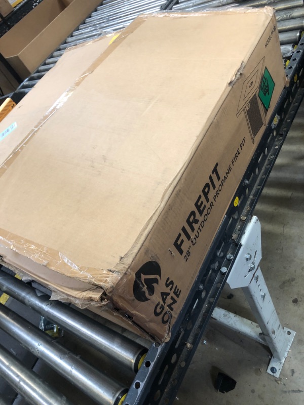 Photo 1 of GasOne Propane Fire Pit – 28-inch Large Tabletop Fire Pit for Outdoor Use – 52,750 BTU Gas Fire Pit with Lava Rocks and Fire Pit Cover Lid – Stainless Steel Burner Head for Warmth and Ambiance - Black