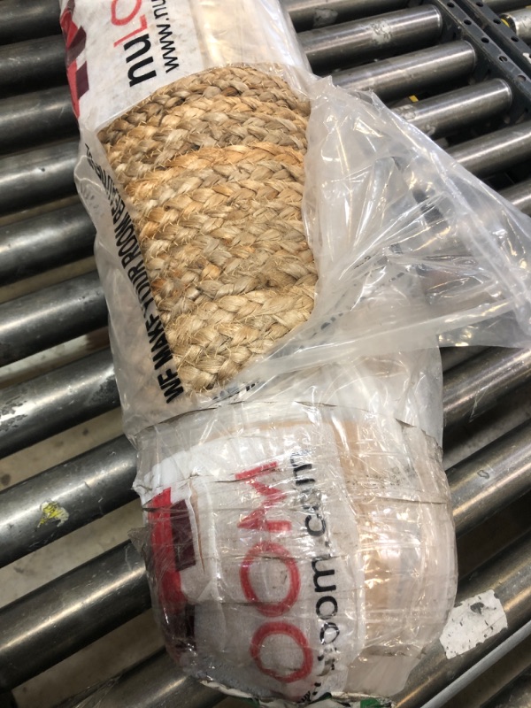 Photo 2 of nuLOOM 6x9 Rigo Jute Hand Woven Area Rug, Natural, Solid Farmhouse Design, Natural Fiber, For Bedroom, Living Room, Dining Room, Hallway, Office, Kitchen, Entryway Natural 6' x 9'