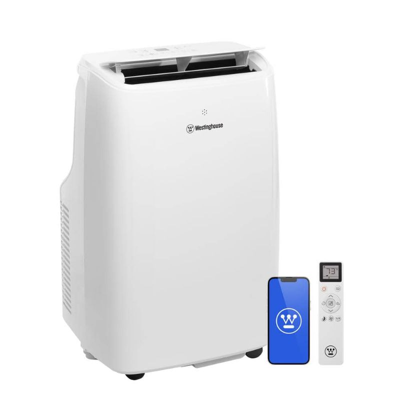 Photo 1 of 10,000 BTU Portable Air Conditioner Cools 450 Sq. Ft. with 3-in-1 Operation in White
