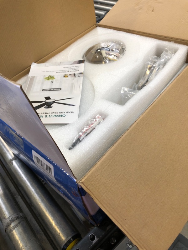 Photo 1 of Ceiling Fans With Lights and Remote/APP Control,46" Flush Mount Ceiling Fan Dimmable DC Motor?Low Profile Ceiling Fan for Bedroom,Living Room,Brushed Nickel Nickel-46in