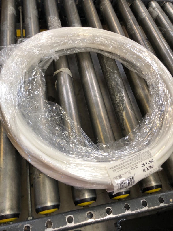 Photo 2 of SharkBite 3/8 Inch x 50 Feet White PEX Pipe Flexible Water Tubing for Plumbing, PEX-B, U855W50 White 3/8 Inch 50 Foot Coil