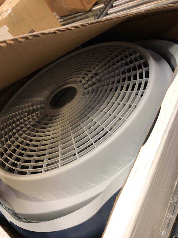 Photo 1 of 20 in. Pivoting Wind Machine Floor Fan in Gray