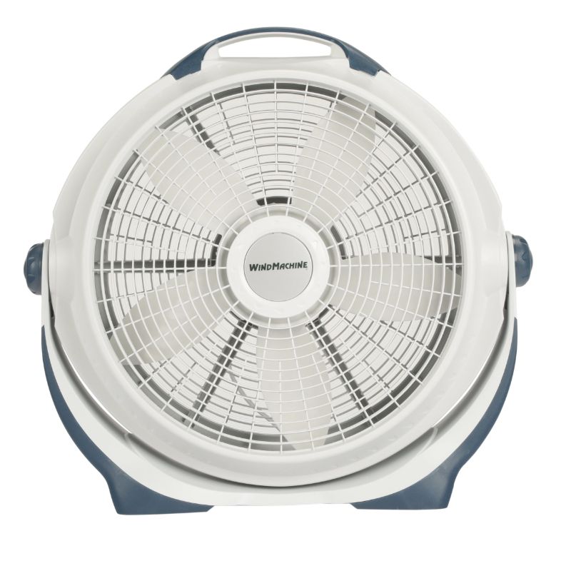 Photo 1 of 20 in. Pivoting Wind Machine Floor Fan in Gray