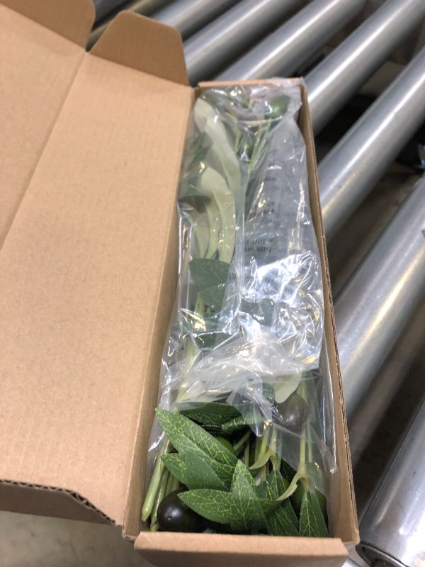 Photo 1 of 10pcs Faux Olive Leaves Stems 10” Tall Artificial Plants Olive Tree Branches for Small Vase Tabletop Greenery Decor for Home Office Wedding Party (Vase Not Included)
