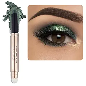 Photo 1 of  Shimmer Cream Eyeshadow Stick, Eye Brightener Stick Glitter Eyeshadow Crayon Pencil with Soft Smudger, Long Lasting Waterproof Highlighter Eye Shadow Makeup (11 Light Green Shimmer)
