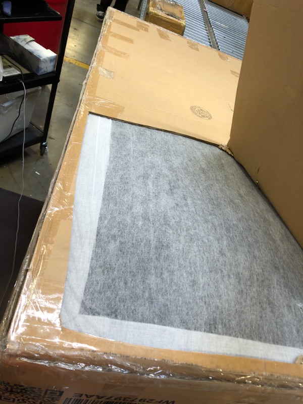 Photo 1 of 97.2" Modern Linen Fabric Sofa\ L-Shape Couch with Chaise Lounge\ Sectional Sofa with One Lumbar Pad\ Gray Gray
