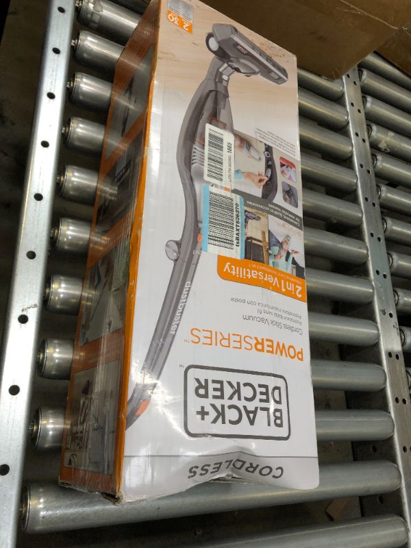 Photo 3 of BLACK + DECKER Powerseries Cordless Stick Vacuum Cleaner & Hand Vac, 2-in-1, Titanium Gray (HSVB420J)