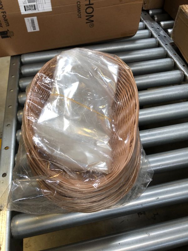 Photo 1 of Plastic Basket for Gifts Empty,16 Packs 11" Large Simulation Wicker Basket to Fill,Food Bread Basket for Kitchen Party and Serving